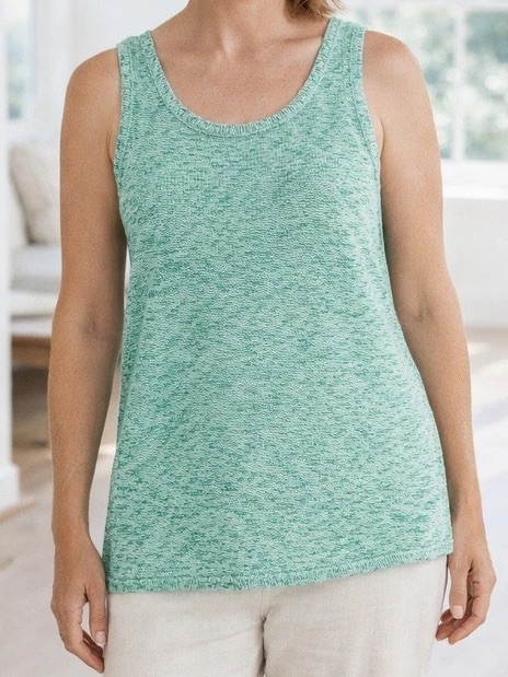J. Jill Womens Sleeveless Scoop Neck Sweater Knit Tank Top Size Medium Petite